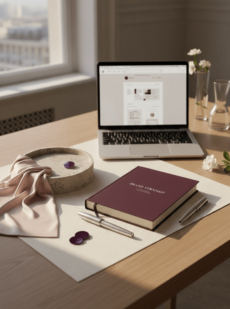 Luxury brand identity design materials by Studio Ésen