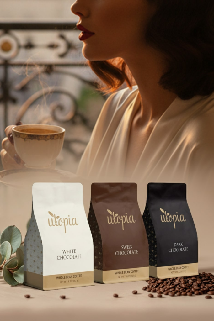 Luxury packaging and brand collateral design for Utopía by Studio Ésen